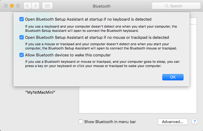 Bluetooth setup assistant